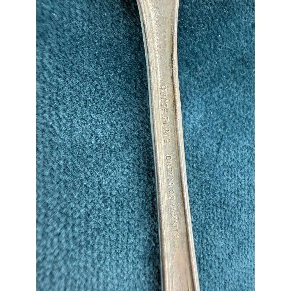 Vintage Pierced Serving Spoon  Replacement Stainless Korea Scroll Floral